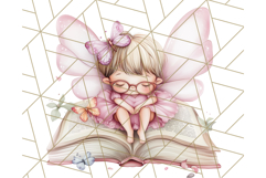 Bookish Fairy PNG Clipart, Whimsical Reading Elements Png Product Image 2