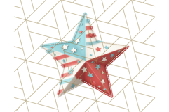 Patriotic Star Clipart PNG, Stars 4th of July PNG Graphic Product Image 2