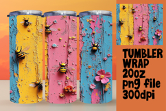 20oz Tumbler Template for Gifts , 3D Flower Product Image 1