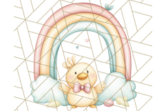 Pastel Plushie Rainbow Clipart PNG, Nursery Baby Animals Png Product Image 2