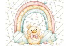 Pastel Plushie Rainbow Clipart PNG, Nursery Baby Animals Png Product Image 2