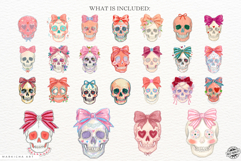 Coquette Skull Clipart Product Image 4