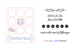 Cat Tic Tac Toe Laser Cut SVG Product Image 2