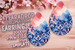 Stylish Teardrop Design for Sublimation Projects , Watercolo Product Image 1