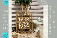 Farm sweet Farm chicken wire sign svg laser cut Product Image 1