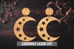 24 Celestial Style Laser Cut Earrings SVG File Product Image 14