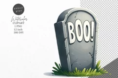 Halloween clipart, Tombstone, Boo clipart Product Image 1
