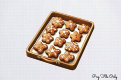 Christmas Gingerbread Clipart PNG Product Image 1