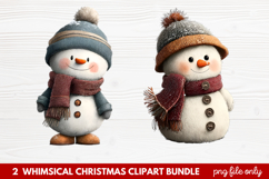 Whimsical Christmas Clipart | Cute Festive Holiday PNG Product Image 1