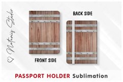 Wooden Barrel pattern - Passport Holder sublimation. Product Image 3