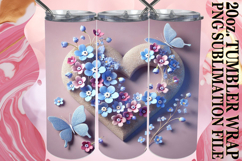 Uplifting spirits 20oz tumbler wrap, 3D Heart Product Image 1