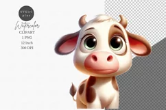 Farm animals clipart, Calf clipart, Cute animals Product Image 1
