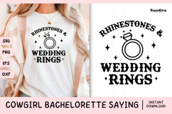 Cowgirl Bachelorette Party Saying SVG | Rhinestones Product Image 1