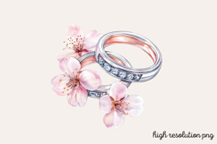 White Wedding Watercolor Clipart PNG Product Image 1