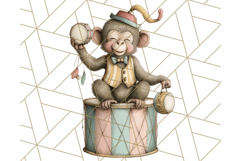 Vintage Carnival Animals Clipart PNG, Retro Circus Elements Product Image 2