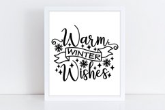 Warm Winter Wishes Svg, Christmas Svg, Winter Sign Svg. Product Image 2