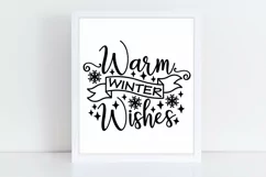Warm Winter Wishes Svg, Christmas Svg, Winter Sign Svg. Product Image 2