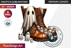 Halloween Character Boots - Spooky Gothic Clipart PNG Product Image 1