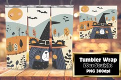 Autumn Bear Tumbler Wrap 20oz Halloween Watercolor Art Product Image 1