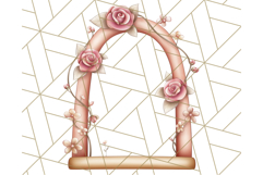 Pink Cottagecore Garden PNG Clipart, Vintage Floral Art Product Image 2