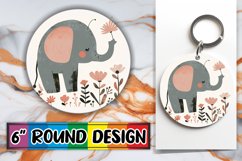 Round Sublimation Animal Art Product Image 1