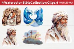 Big Bible Collection Watercolor Clipart PNG Product Image 1