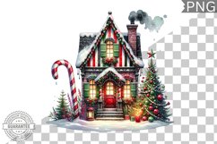 Christmas House Sublimation - Clipart PNG Design Product Image 1