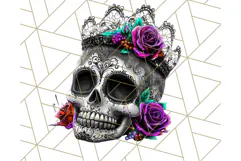 Bright Sugar Skull PNG Clipart, Halloween Colorful Skull Png Product Image 2
