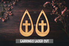 Cross Earrings Laser Cut SVG I Christian Cross Earrings Product Image 1