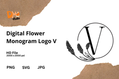 Digital Flower Monogram Logo Product Image 1