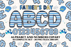 Father’s Day Alphabet clipart, father’s day letters doodle Product Image 1