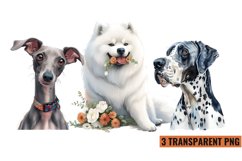 Watercolor Dog Breed Clipart , PNG Product Image 1
