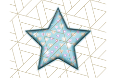 Cute Puffy Star Clipart PNG, 3D Glossy Pastel Stars Clip Art Product Image 2