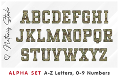 Camo Alpha Set. Letters Numbers Clipart. Product Image 2