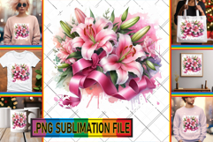 Vibrant TSHIRT Gift Ideas PNG, Flowers Product Image 1