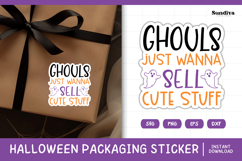 Halloween Small Business Packaging Sticker | Cute Stuff Product Image 1