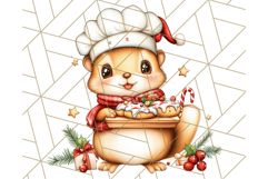 Christmas Baking Critters PNG Clipart, Cute Animals Holiday Product Image 2