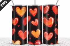 Lovely Hearts Tumbler Design | Valentine's Day Tumbler Wrap Product Image 3