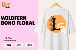 Wildfern Boho Floral Monogram Product Image 1