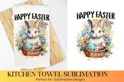 Happy Easter Design - Farmhouse Kitchen Towel Sublimation Product Image 1