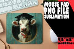 Cute Farm Cow Mouse Pad for Sublimation PNG Product Image 1