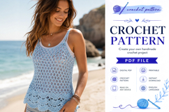 Floral Crochet Cami Pattern PDF Product Image 1