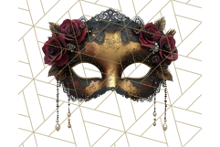 Vintage Garden Masquerade Floral Eye Mask PNG Clipart Product Image 2