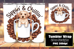 TRENDY 20oz Sublimation Tumbler , Coffee Dog Product Image 1