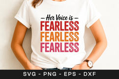 He voice is Fearless Fearless Fearless SVG PNG Product Image 1