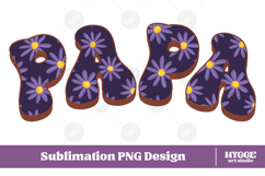 papa Png Retro Flowers Mother&#039;s Day Floral Mom Sublimation Product Image 1