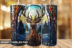 Stained Glass Christmas Deer PNG Tumbler Design Product Image 1