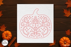 Autumn Pumpkin Coaster Laser Cut | Drink Coaster | SVG Product Image 2