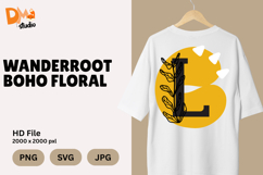 Wanderroot Boho Floral Monogram Product Image 1
