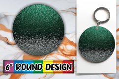 Glittering Floral Leopard Sublimation : Keychain, Coaster Product Image 1